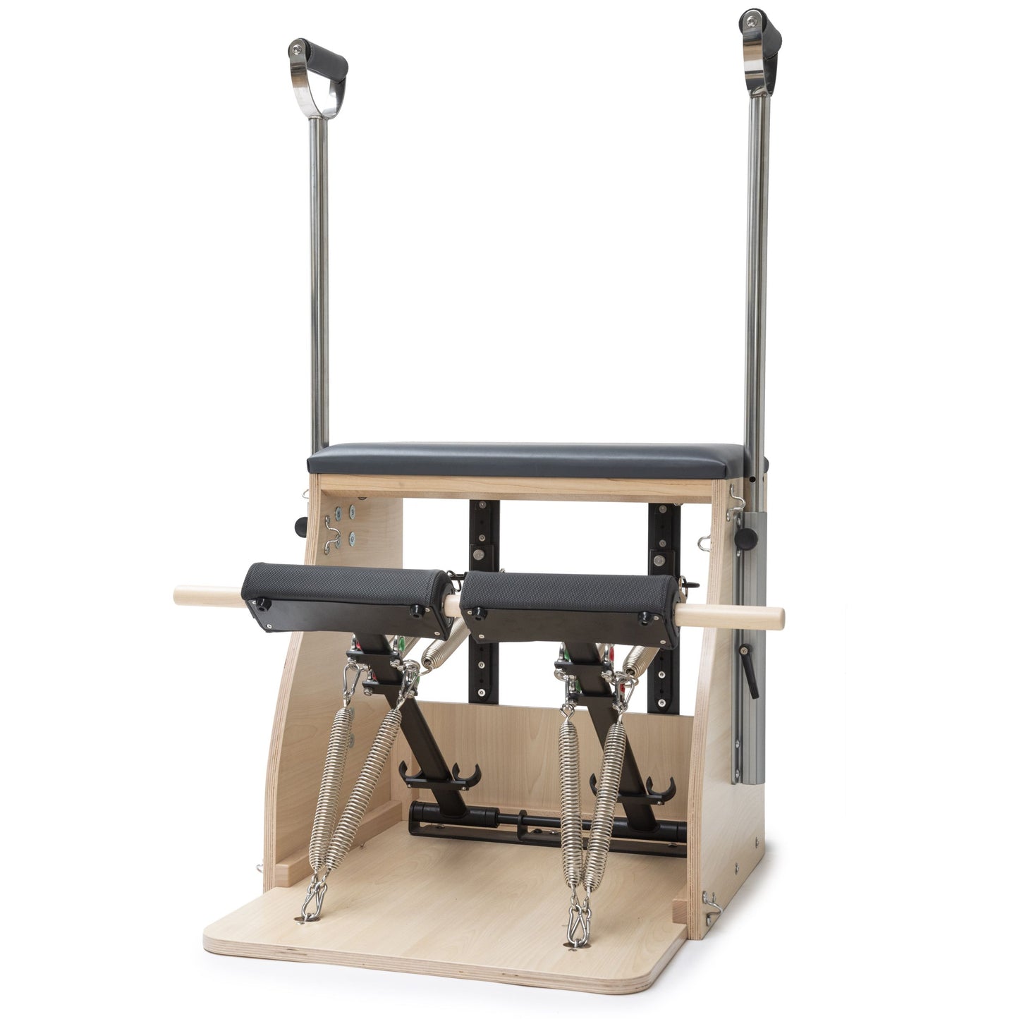 Wood Pilates Chair ELITE  (Combo Chair) With Handles (Grey)