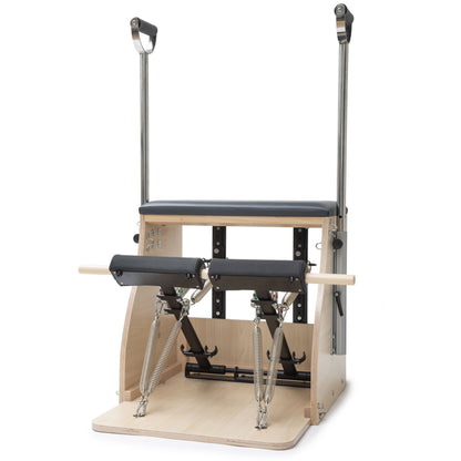 Wood Pilates Chair ELITE  (Combo Chair) With Handles (Grey)