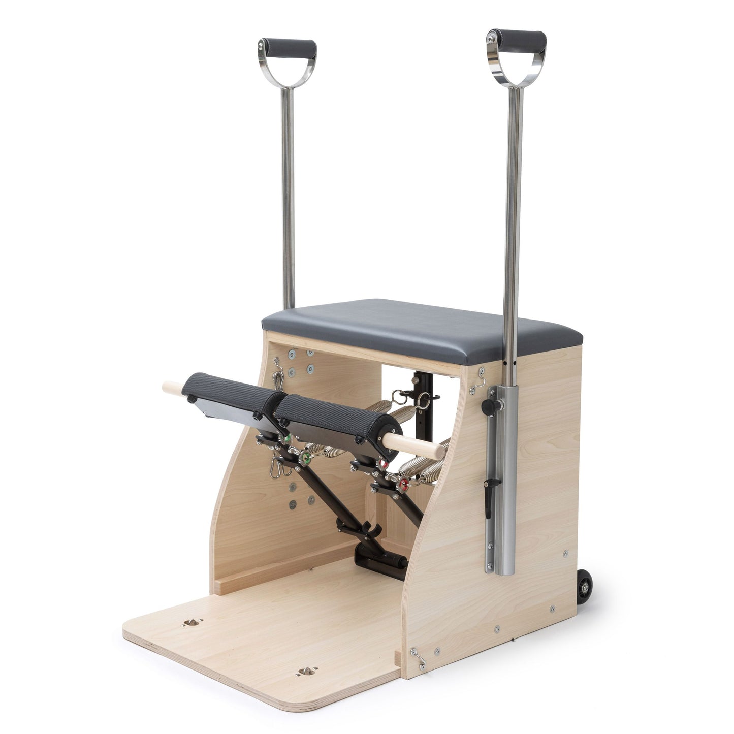 Wood Pilates Chair ELITE  (Combo Chair) With Handles (Grey)